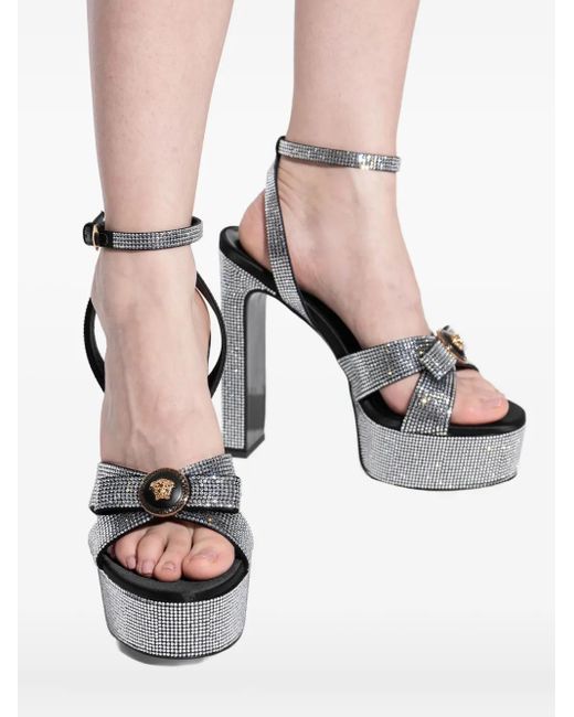 Versace Metallic Platform Sandals