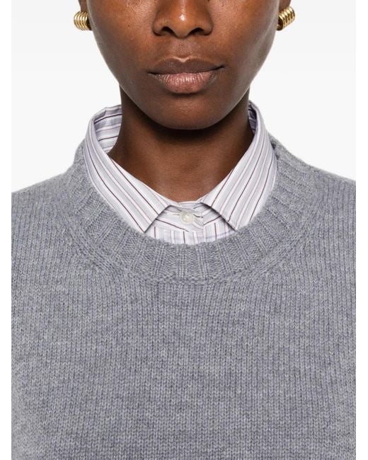 Base London Gray Round-Neck Sweater