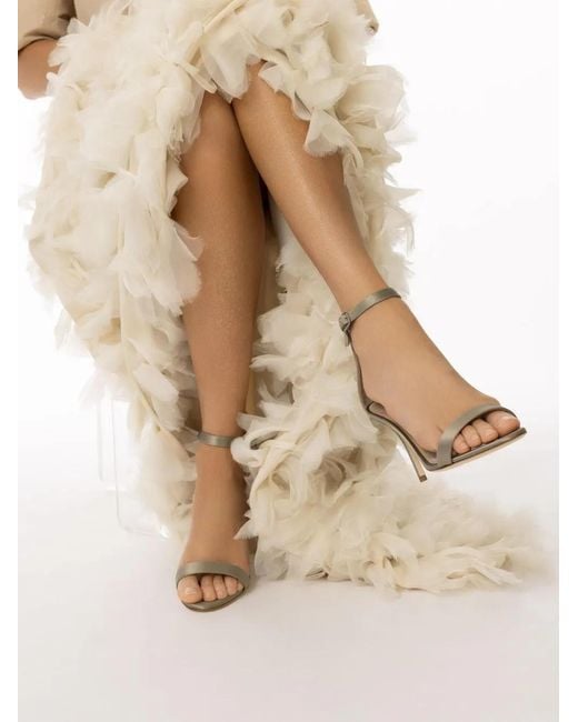 Manolo Blahnik Metallic 90Mm Chaos Sandals