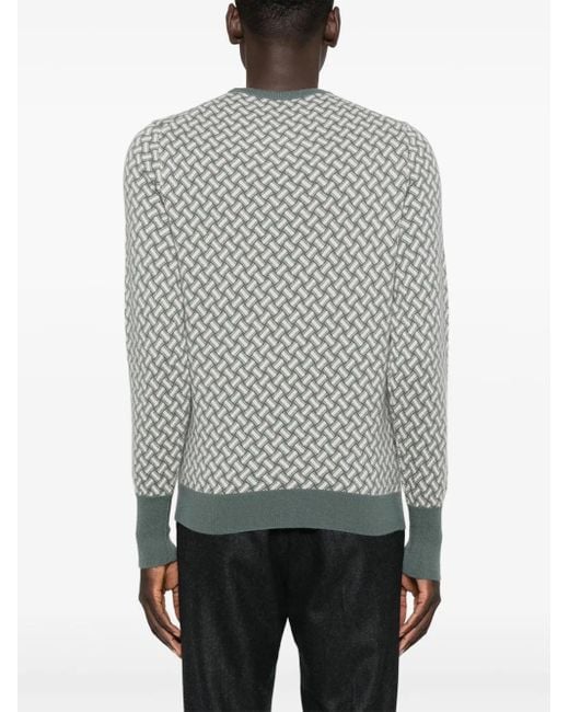 Jersey con motivo geométrico Drumohr de hombre de color Gray