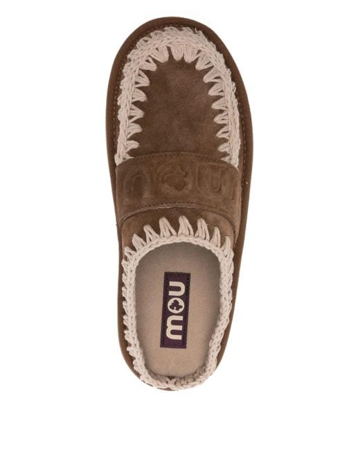 Mou Brown 45Mm Suede Platform Mules
