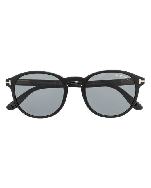 Tom Ford Black Round-Frame Design Sunglasses for men