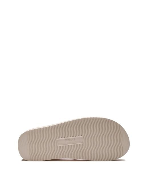 Suicoke White Moto Strap-Detail Sandals