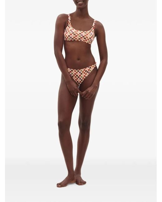 Eres Pink Excess Polka-Dot Bikini Briefs