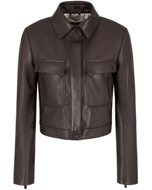 Giorgio Armani Short Nappa leather Jacket in Black Lyst Canada
