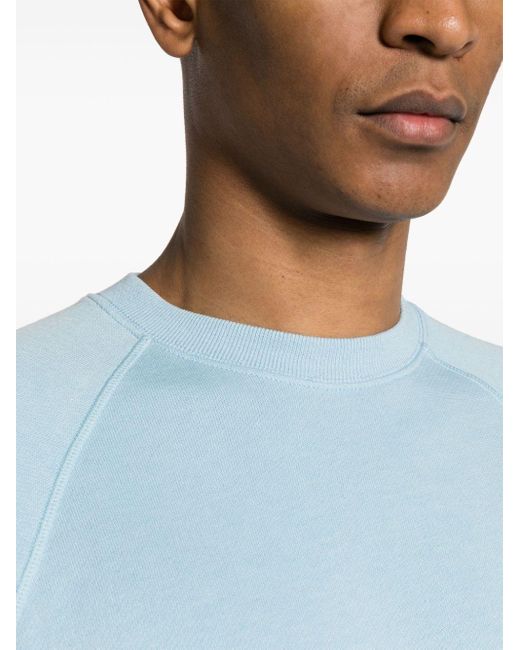 Tom Ford Blue Mélange Cotton-blend Sweatshirt for men