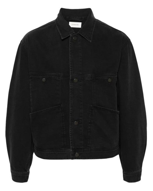 Lemaire Black 4 Pockets Blouson Denim Jacket