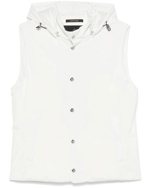 Montecore Bodywarmer Met Capuchon in het White voor heren