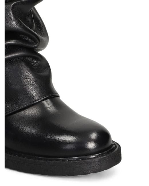 METISSE Black Buckle-Fastening Boots