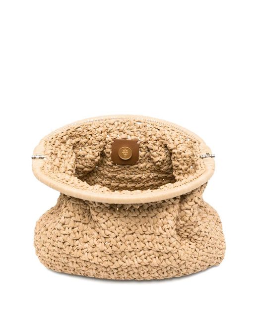 Eleventy Natural Woven Clutch Bag