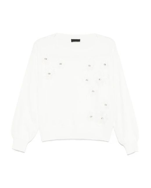 Jersey con apliques Liu Jo de color White