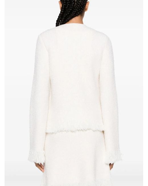 Chloé White Wool And Silk Blend Jacket