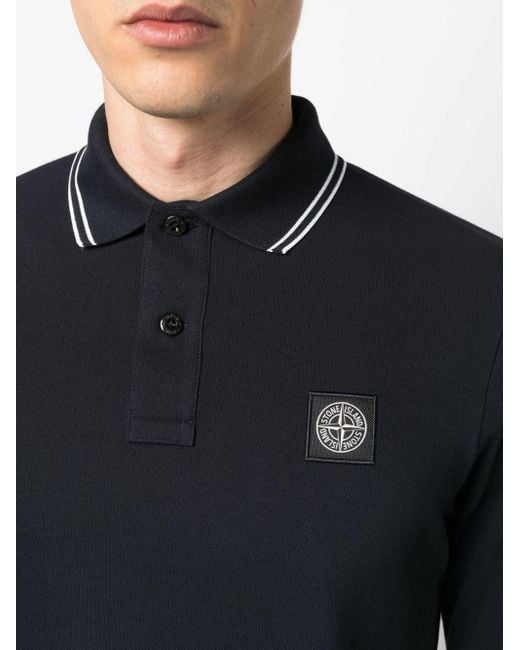 Stone island pique shop polo shirt