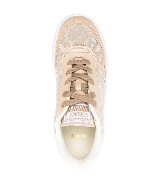 Versace Odissea Sneakers mit Barocco-Jacquardmuster in White für Herren