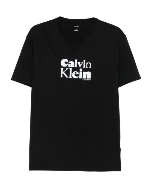 Calvin Klein Black Logo-Print T-Shirt for men