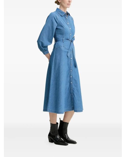 Robe-Chemise En Jean À Taille Ceinturée Ba&sh en coloris Blue