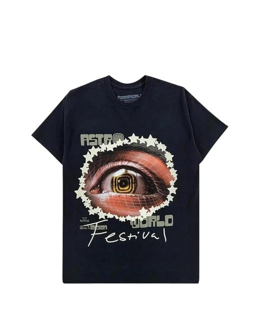 Travis Scott Blue Astrofest Starry Eyed T-Shirt for men
