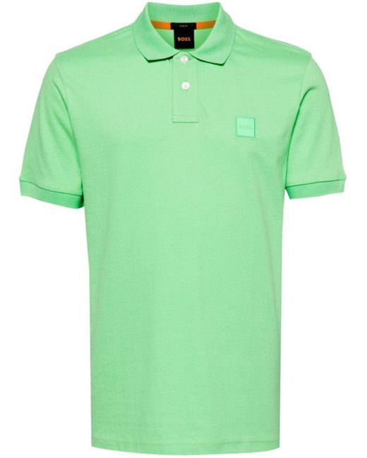 Boss Poloshirt mit Logo-Applikation in Green für Herren