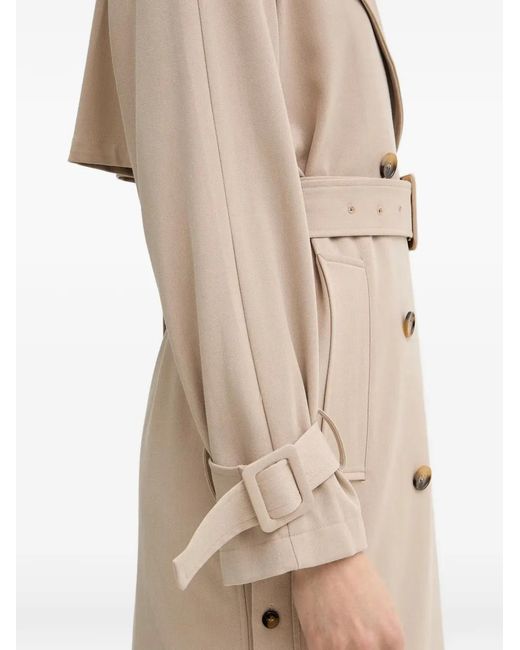 Fracomina Natural Doppelreihiger Trenchcoat Mit Gürtel