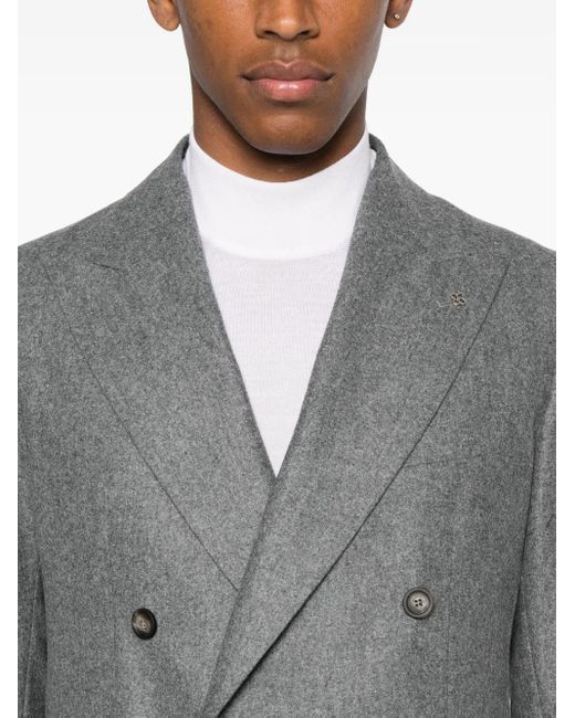 Tagliatore Gray Double-Breasted Wool Suit for men