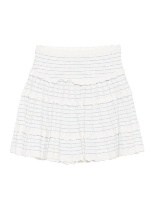 LoveShackFancy White Colella Skirt