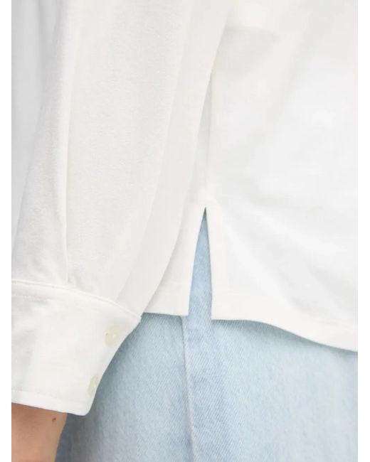Marc O' Polo White Chest-Pocket Button-Up Shirt