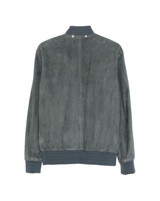 Paul Smith Gray Suede Bomber Jacket for men