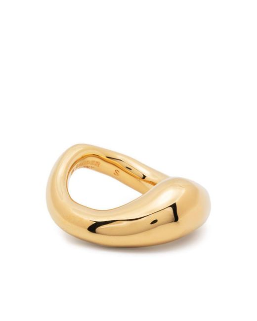 Jil Sander Metallic Handcrafted Brass Ring