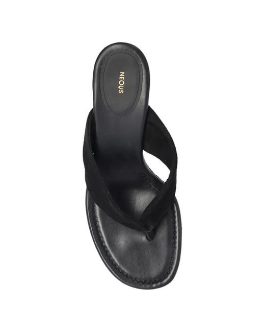 Neous Black Megrez Suede Sandals