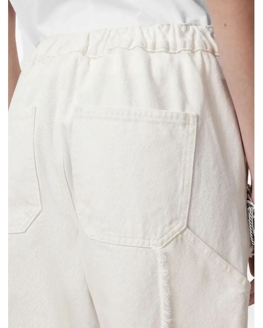 AllSaints White Mila Jeans Mit Ausgefransten Kanten