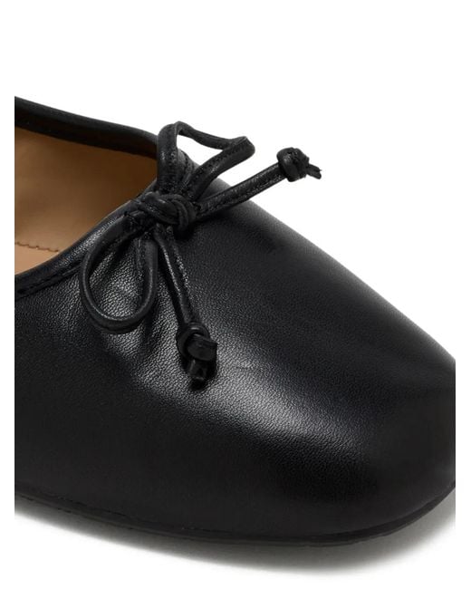 Sam Edelman Black Bow -Detail Leather Ballet Flats