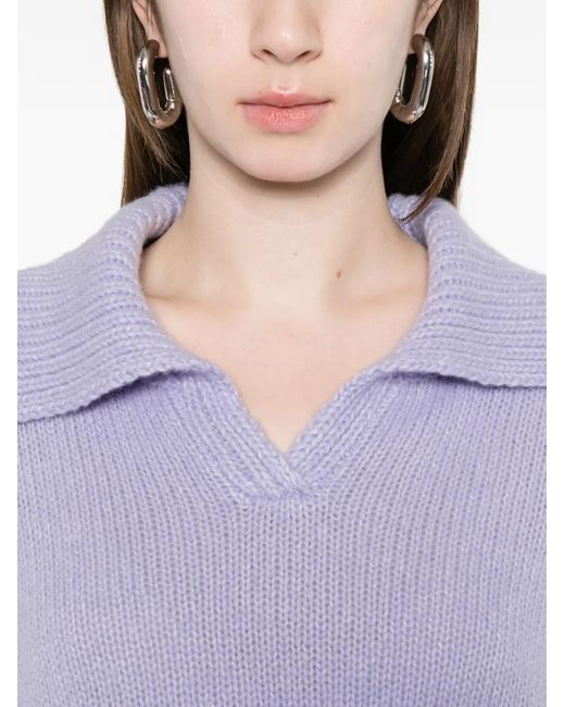 Lisa Yang Purple Lailai V-Neck T-Shirt