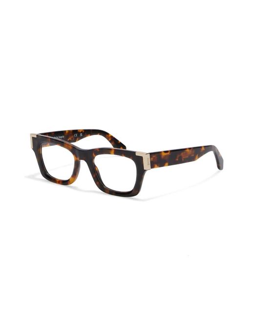 Palm Angels Brown Tortoiseshell Rectangular Acetate Glasses