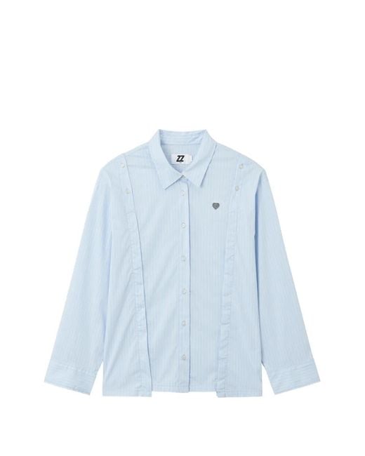 Izzue Gestreept Blouse Met Knoopsluiting in het Blue