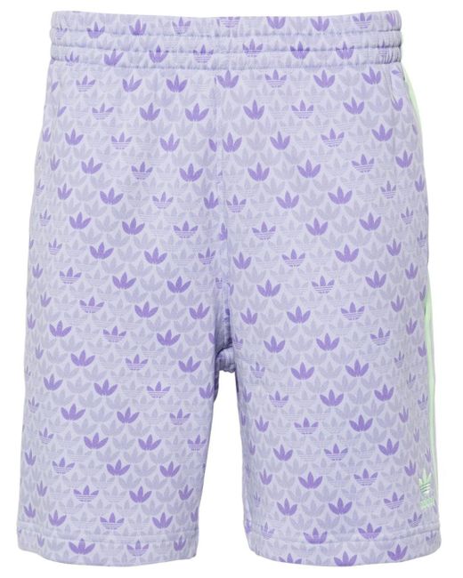 Pantalones cortos de chándal con logo Adidas de hombre de color Blue