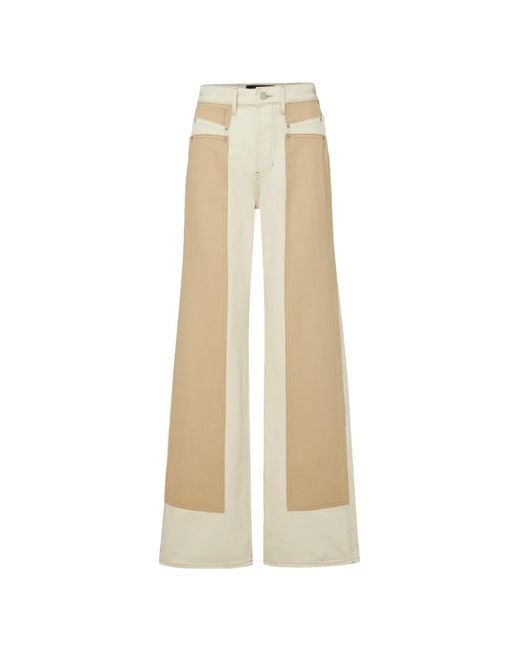 Veronica Beard White Colourblock Trousers