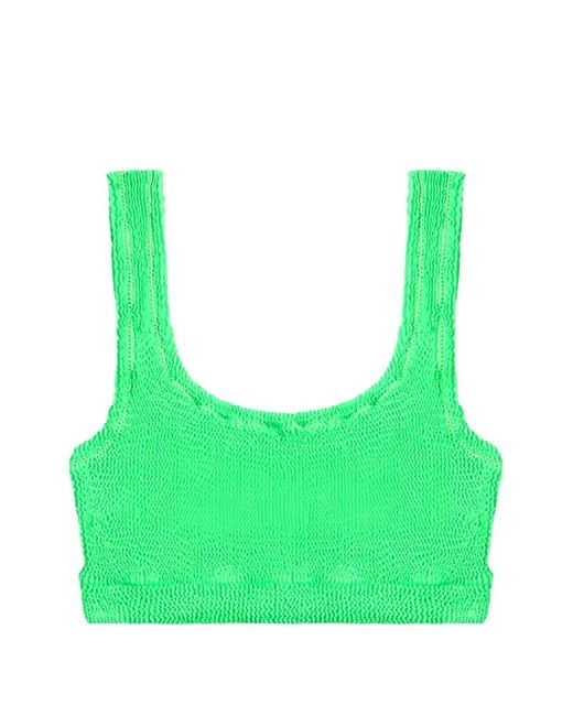 Reina Olga Green Ginny Crinkled Bikini Top