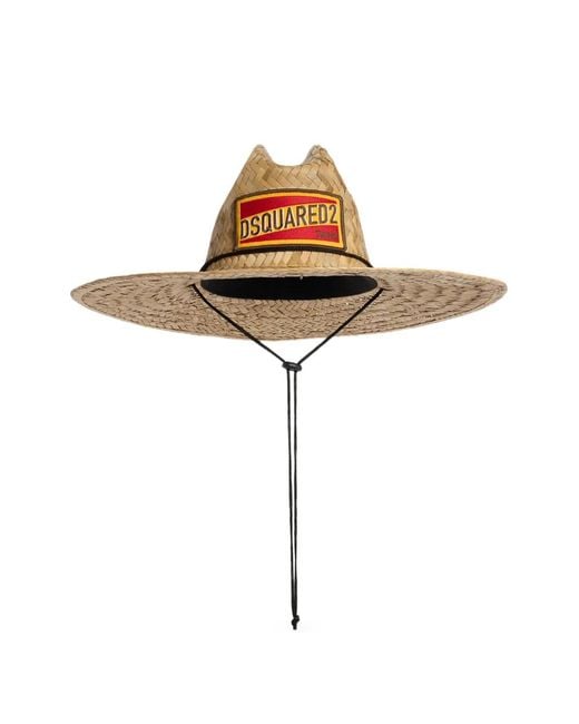 DSquared² Metallic Logo-Patch Sun Hat for men