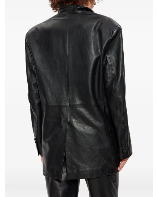 The Attico Leren Jack in het Black