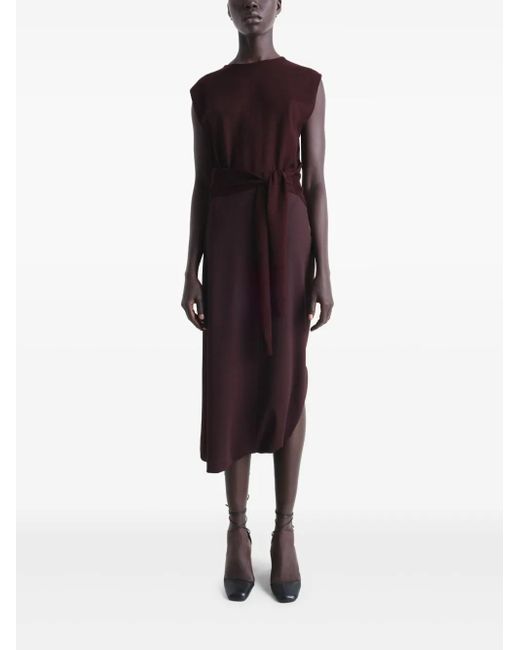 Lemaire Purple Twisted-Hem Midi Skirt