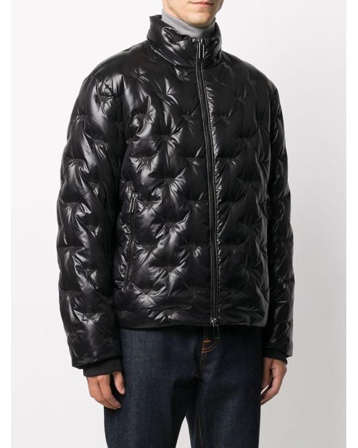 Emporio Armani Pintucked Puffer Jacket in Black for Men - Save 33% - Lyst