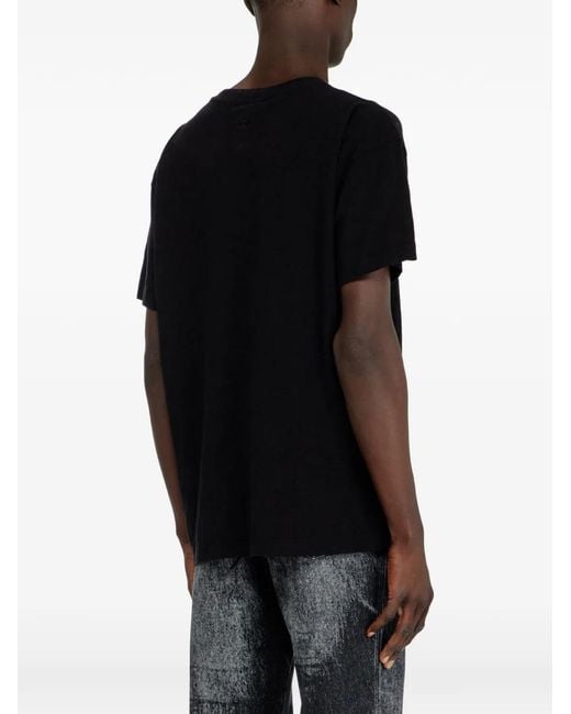 DIESEL Black T-Norm-Aa2 Foil-Print T-Shirt for men