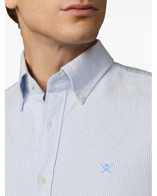 Hackett Blue Ticking-Stripe Cotton Shirt for men