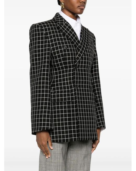 Wardrobe NYC Black Check-Pattern Blazer