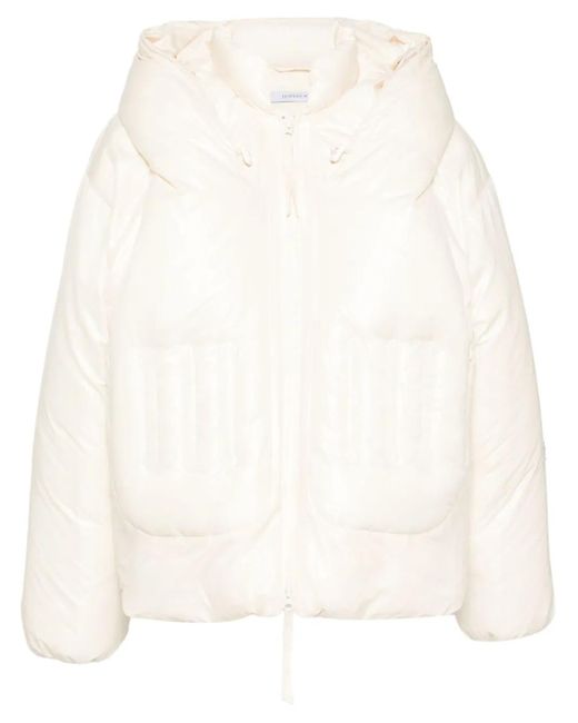 JUNTAE KIM White Spiral Puffer Jacket for men