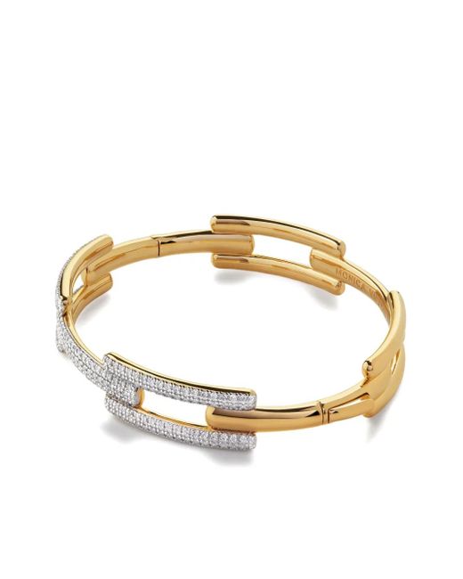 Monica Vinader Metallic Signature Link Armreif Mit Diamant