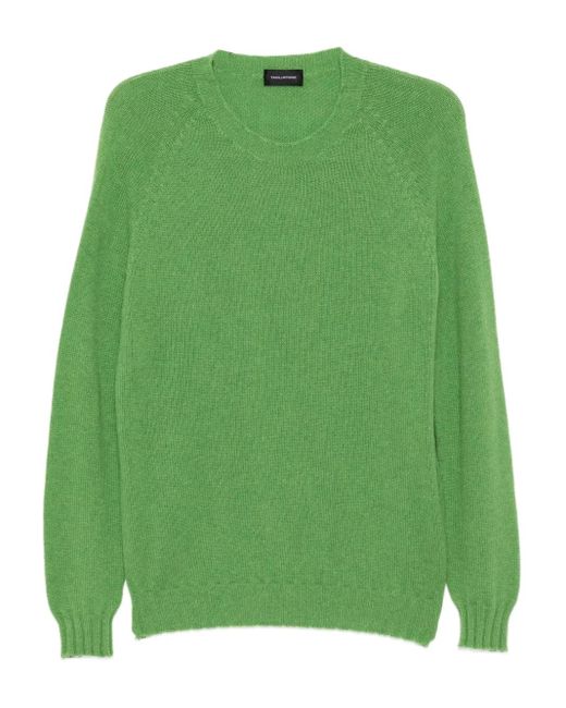 Tagliatore Kaschmirpullover mit Rundhalsausschnitt in Green für Herren