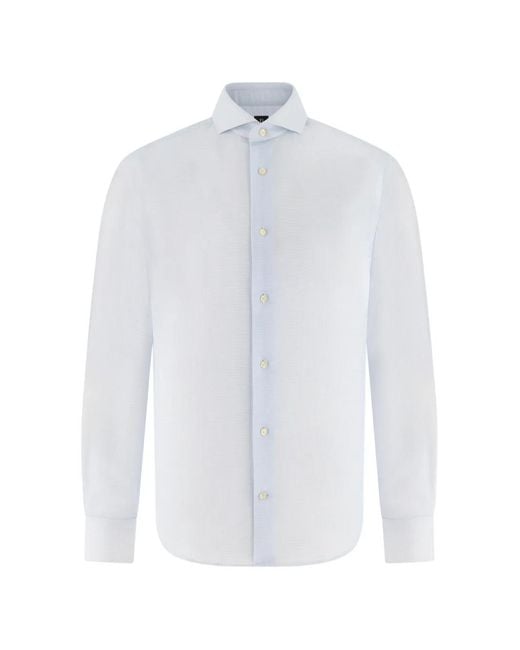 Boggi White Checked Shirt for men