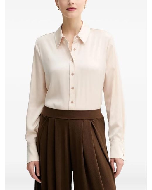 Guess White Buttoned Collared Top