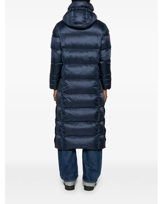 SERGIO MORETTI FIRENZE Blue Quilted Hooded Coat
